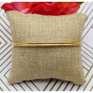 Gold Tone Signed Cuff Bracelet Well Made Engraved Follow Your Heart